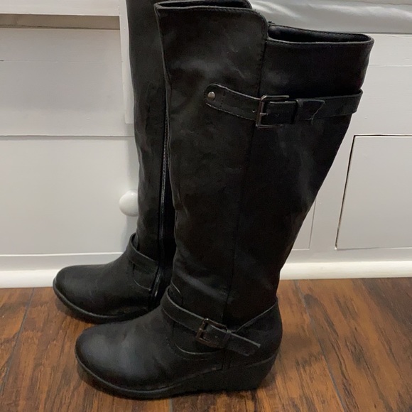 Bucco NEW Connelly black wedge boot 7 - Picture 5 of 14